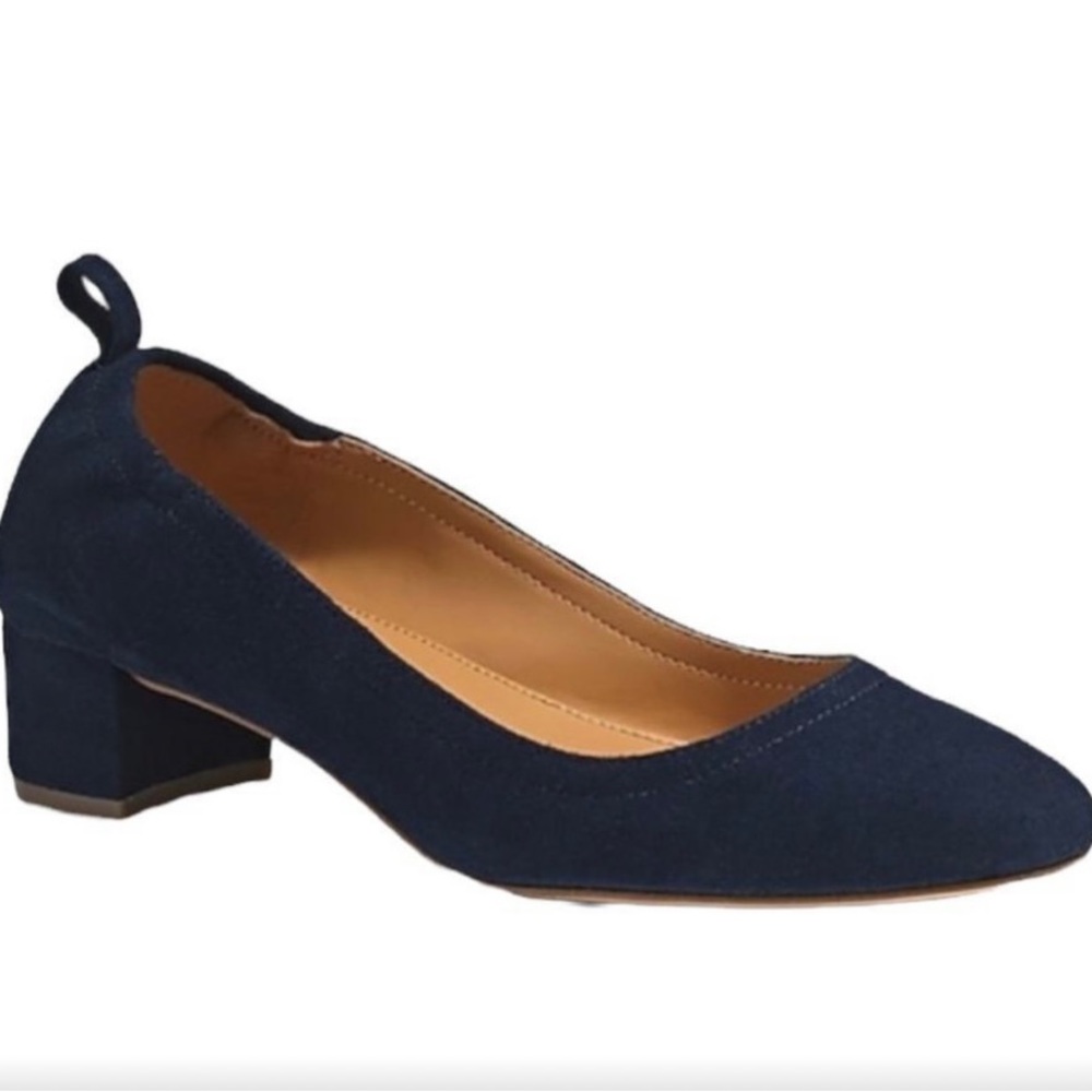 J. Crew Suede Black Low Heels Women’s 6